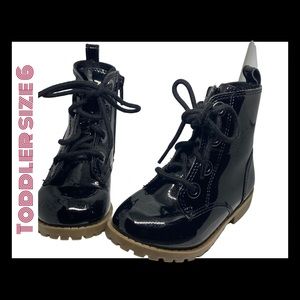 Patent leather kids boots, gently worn worn twice